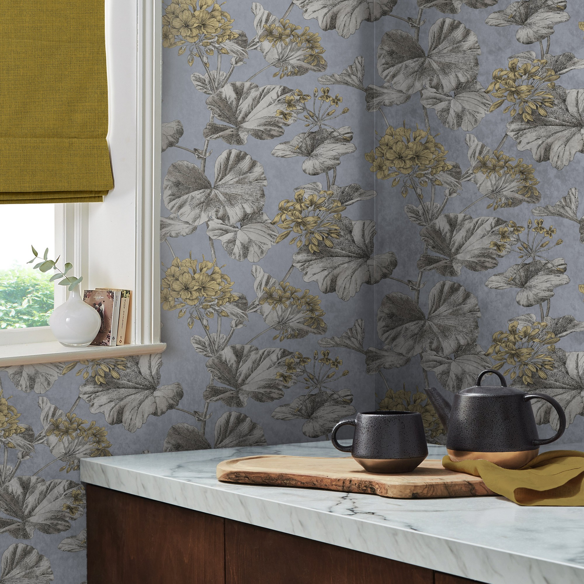 Florentia Floral Wallpaper 118009 By Graham Brown In Grey